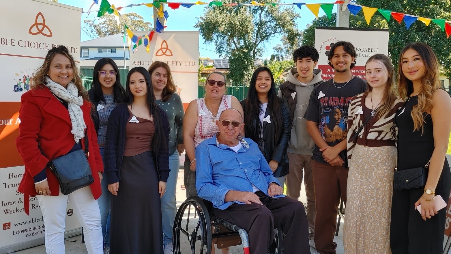 Able Choice team and participants at a community event